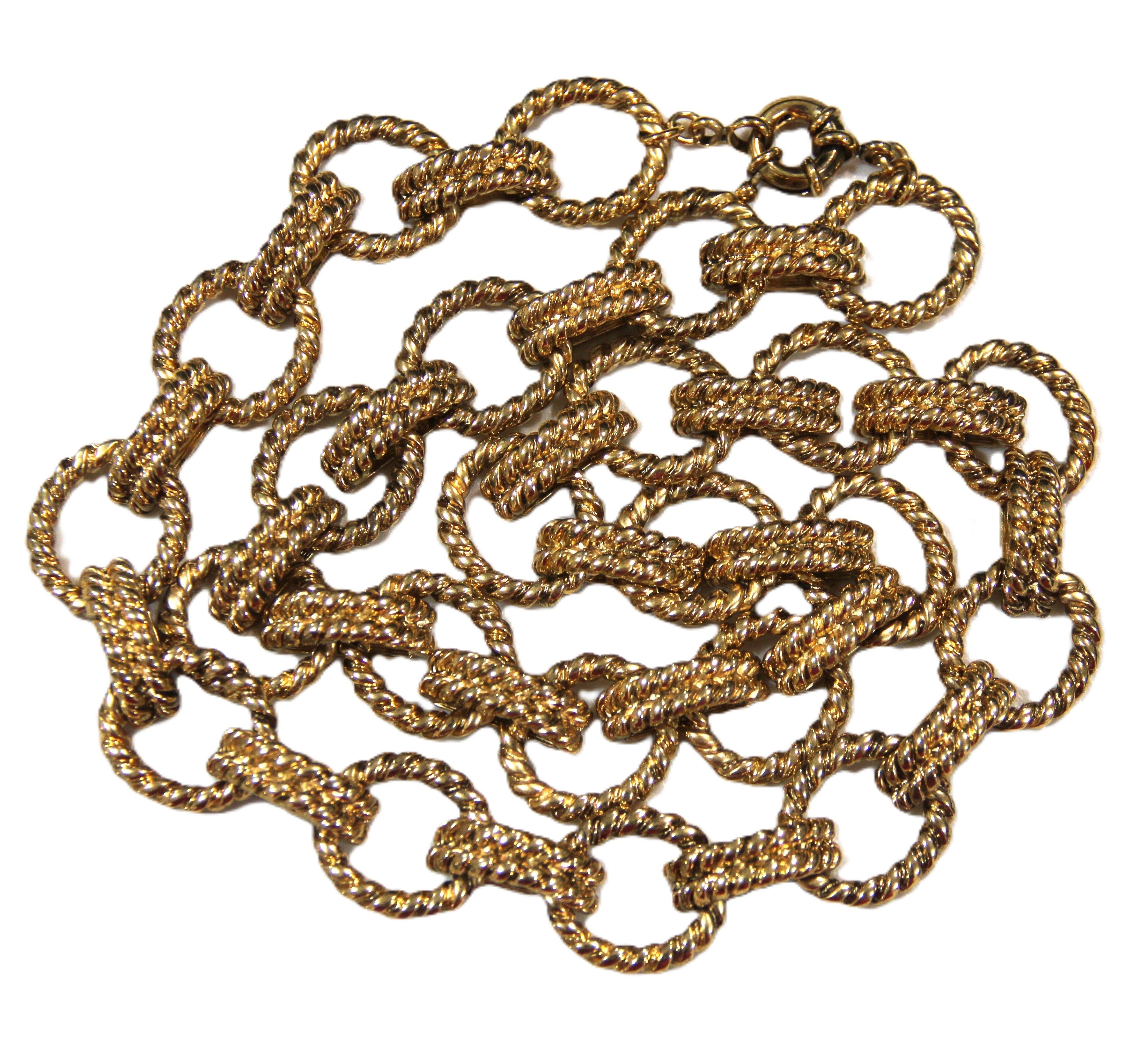 J CREW DEAD STOCK ROPED DESIGN LINK CHAIN NECKLACE