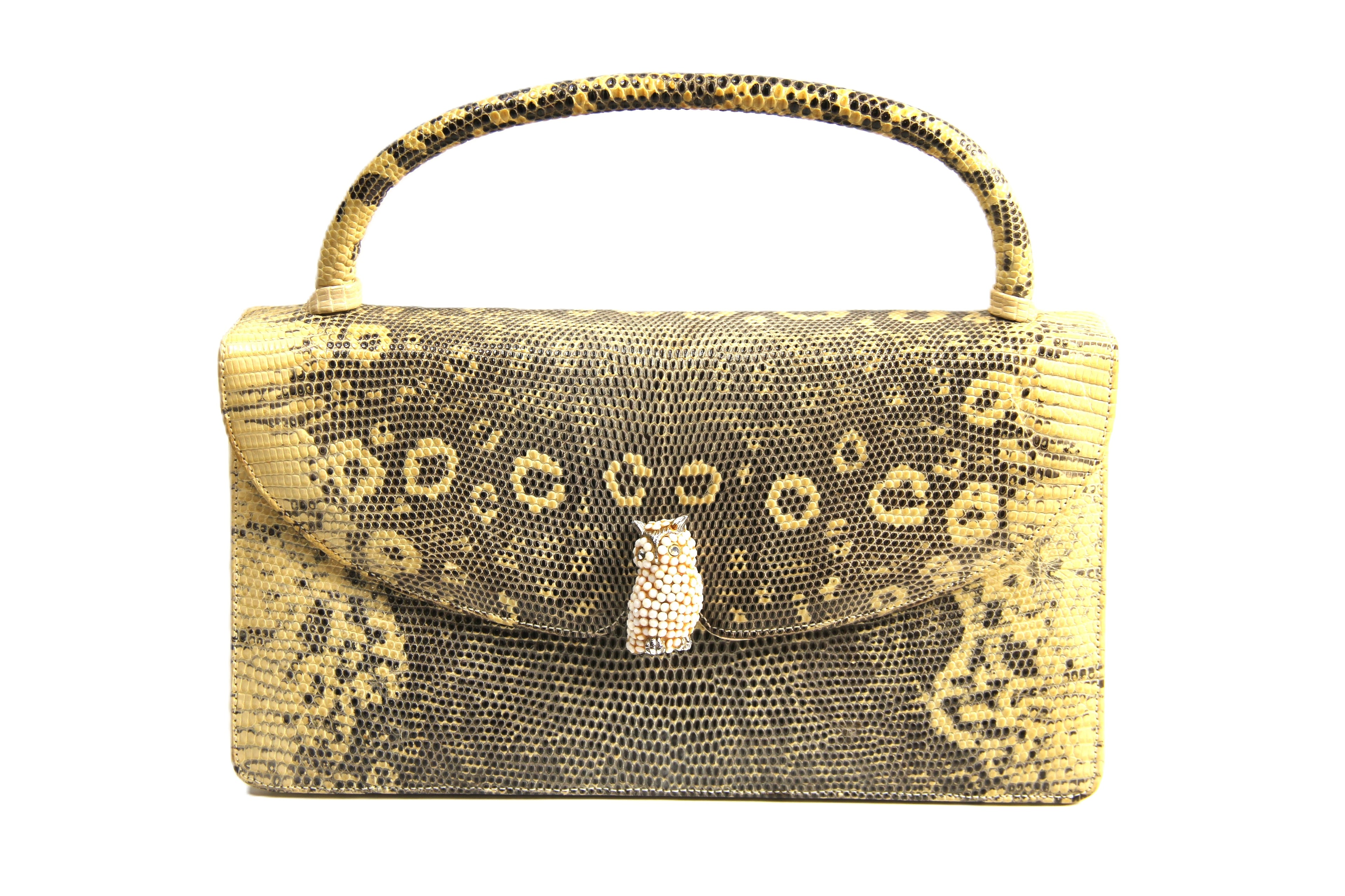 RARE VINTAGE JUDITH LEIBER OWL CLASP EVENING BAG PURSE