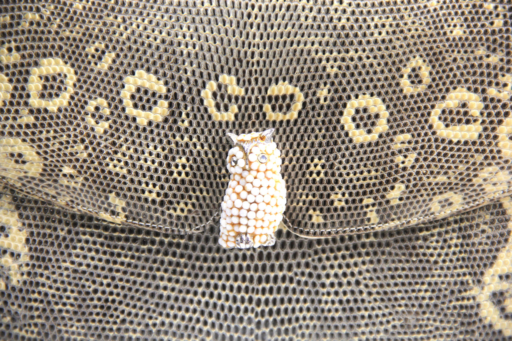 RARE VINTAGE JUDITH LEIBER OWL CLASP EVENING BAG PURSE