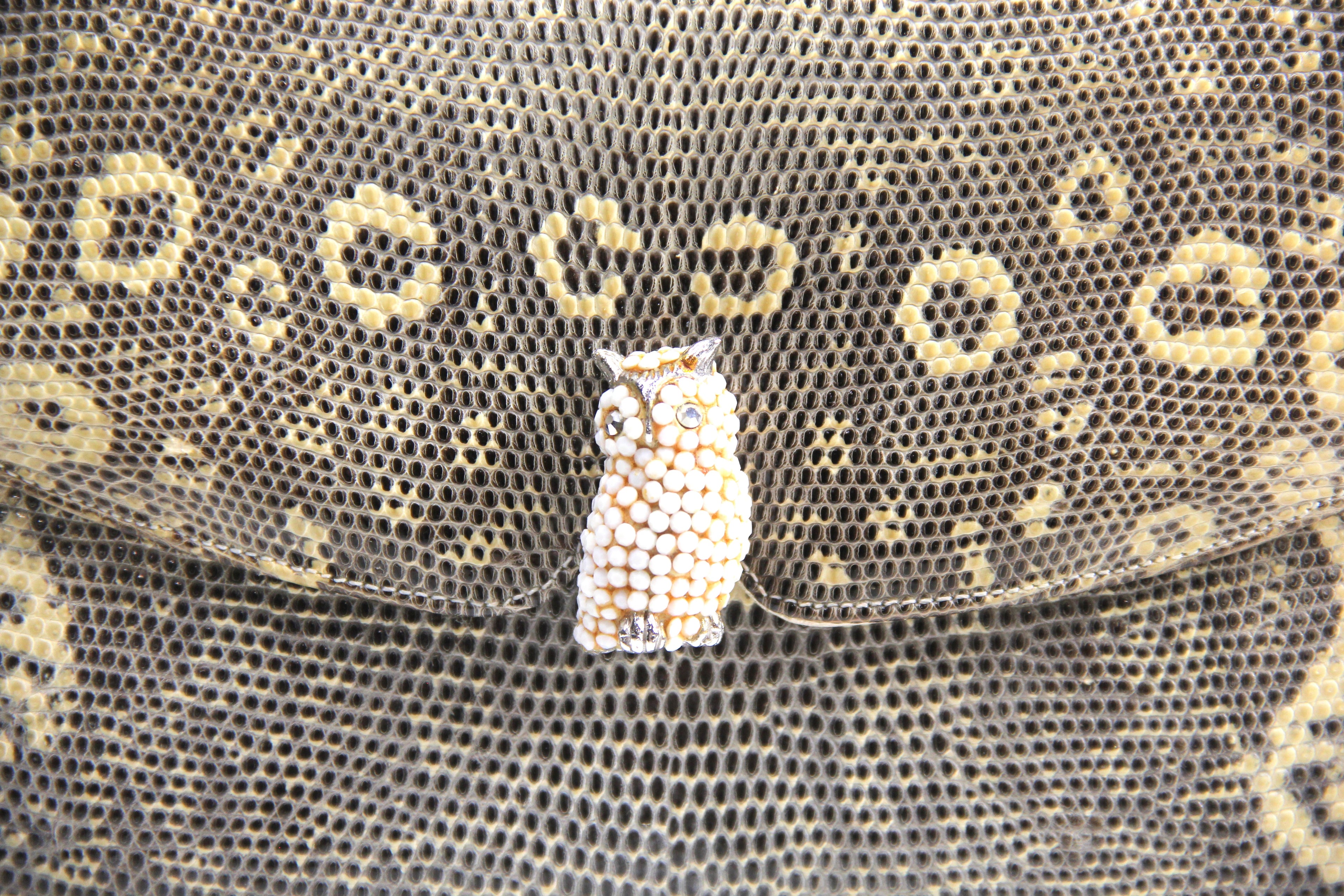 RARE VINTAGE JUDITH LEIBER OWL CLASP EVENING BAG PURSE