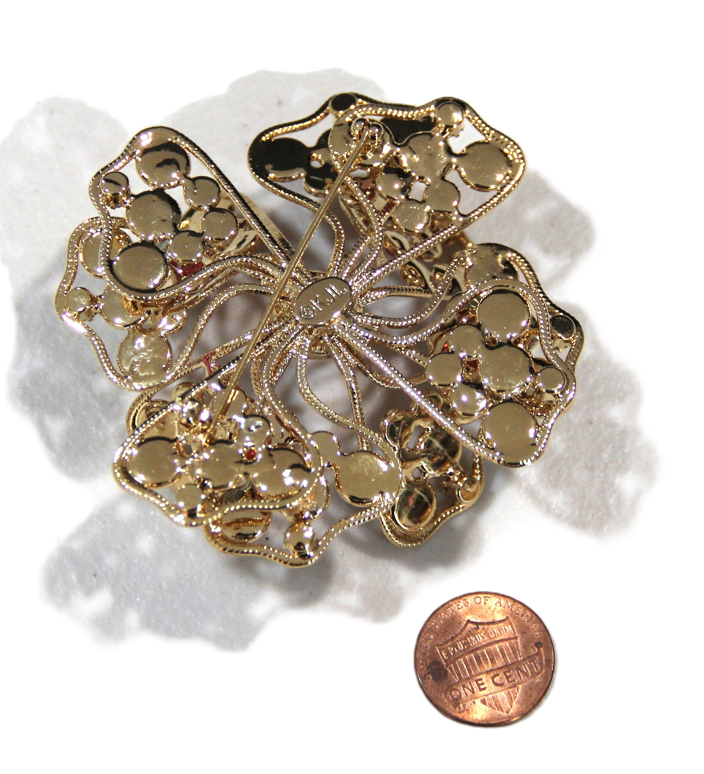 Kenneth Jay Lane KJL pastel crystal flower statement brooch