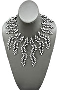 VINTAGE 1980'S KENNETH JAY LANE "LADY GAGA" CRYSTAL LEAF DROP NECKLACE