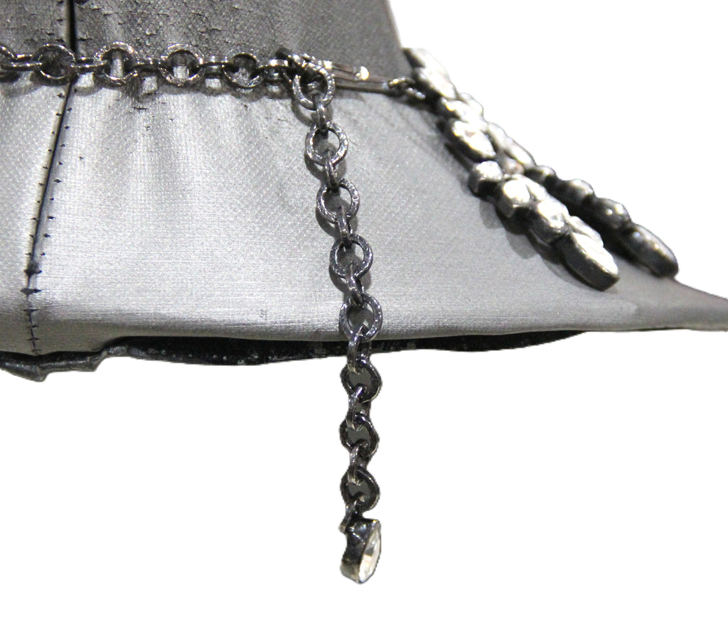 VINTAGE 1980'S KENNETH JAY LANE "LADY GAGA" CRYSTAL LEAF DROP NECKLACE