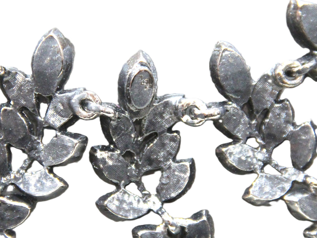 VINTAGE 1980'S KENNETH JAY LANE "LADY GAGA" CRYSTAL LEAF DROP NECKLACE