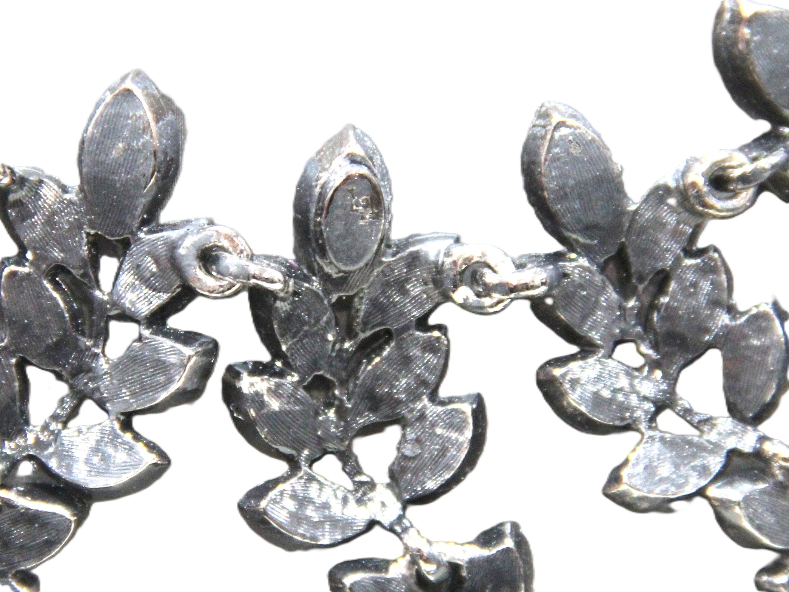 VINTAGE 1980'S KENNETH JAY LANE "LADY GAGA" CRYSTAL LEAF DROP NECKLACE