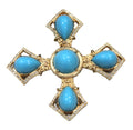 1970'S KENNETH JAY LANE MALTESE CROSS PENDANT BROOCH