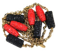 Vintage KJL Kenneth Jay Lane Asian Layering chain station necklace