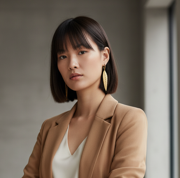 Kenneth Jay Lane leaf earrings