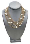 VINTAGE KRAMER MULTI-CHAIN & FX PEARL MULTI-STRAND NECKLACE