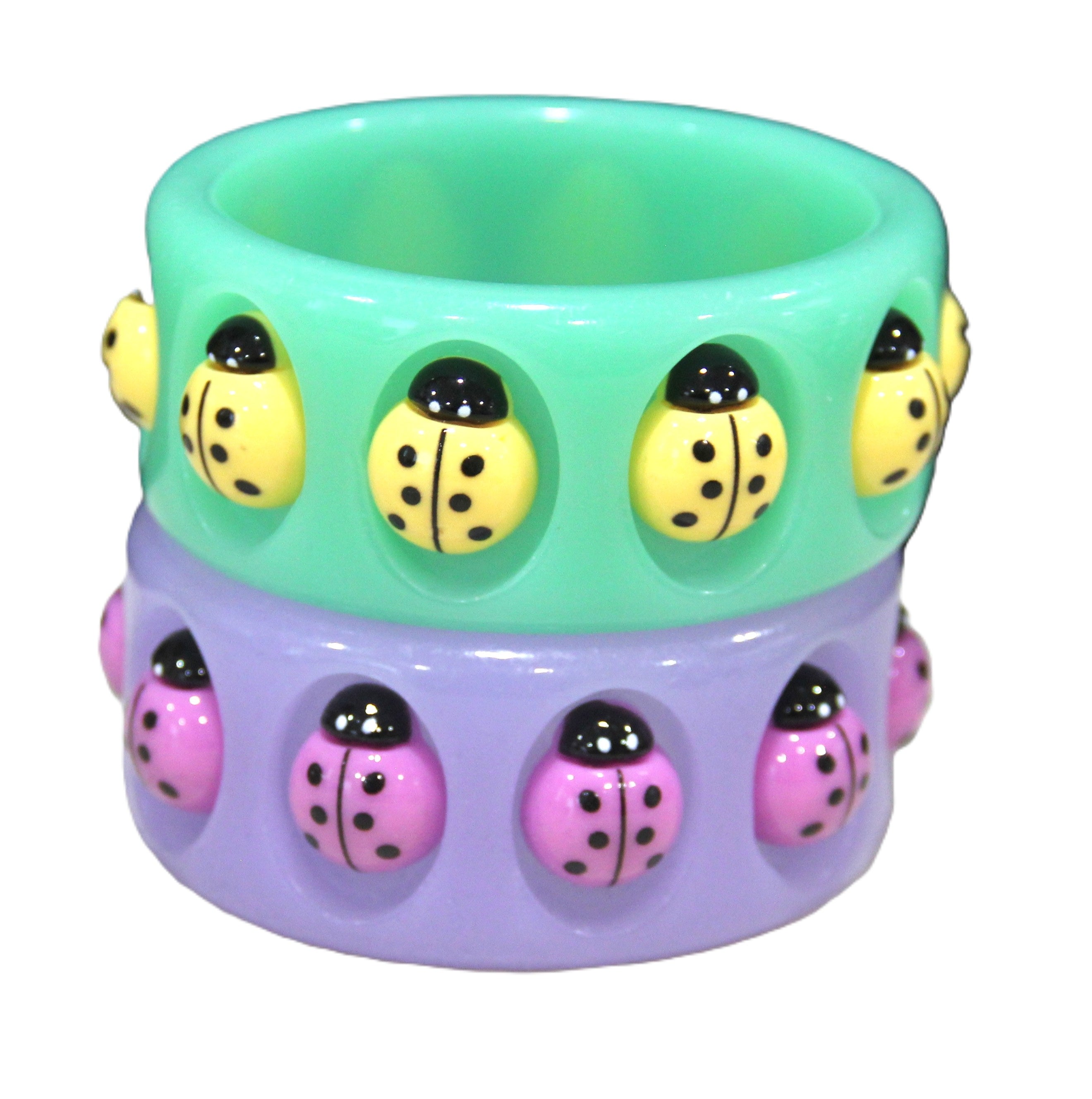 THE LADYBUG BANGLE BRACELET - PURPLE