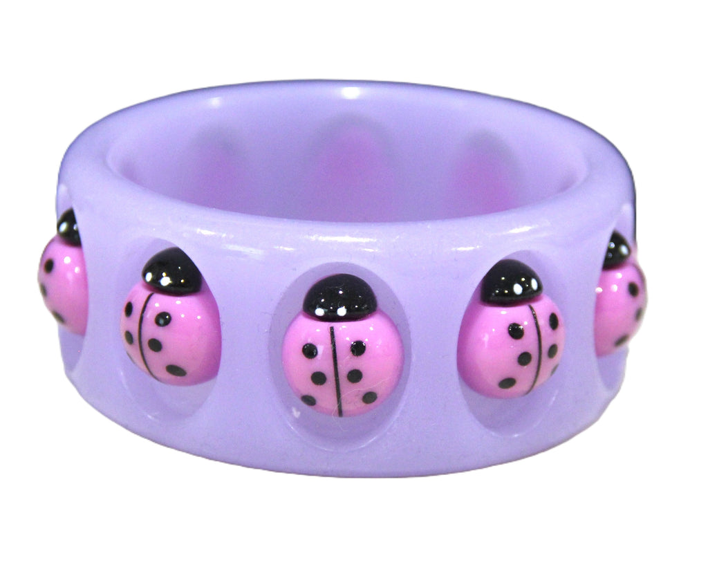 THE LADYBUG BANGLE BRACELET - PURPLE
