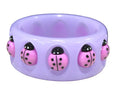THE LADYBUG BANGLE BRACELET - PURPLE