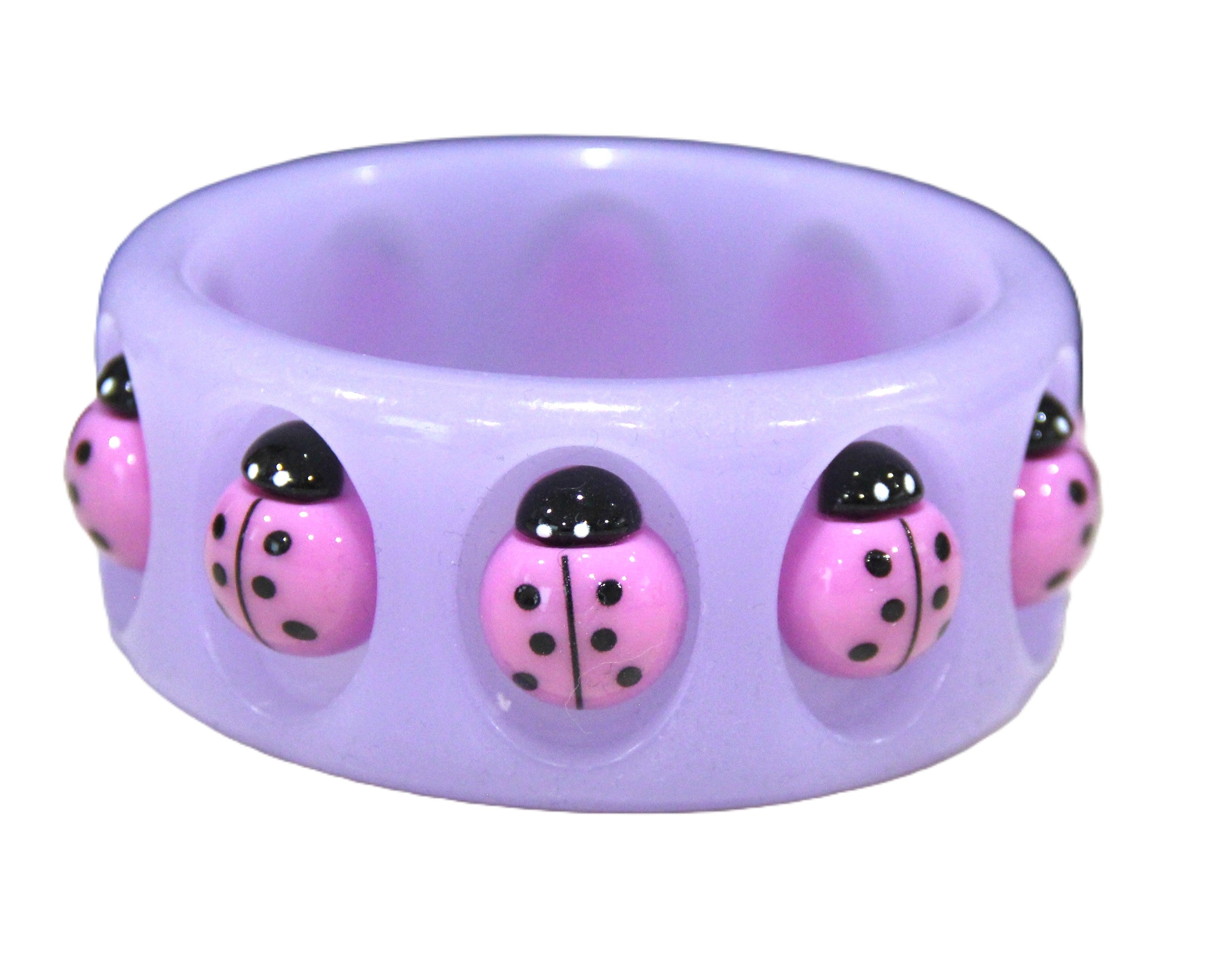 THE LADYBUG BANGLE BRACELET - PURPLE