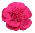 LARGE PINK FLOWER FABRIC BROOCH