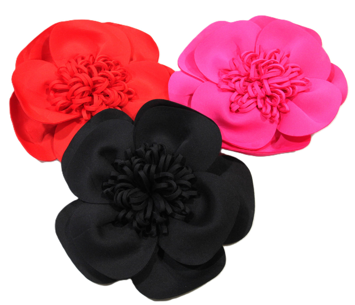 LARGE FABRIC FLOWER BROOCH
