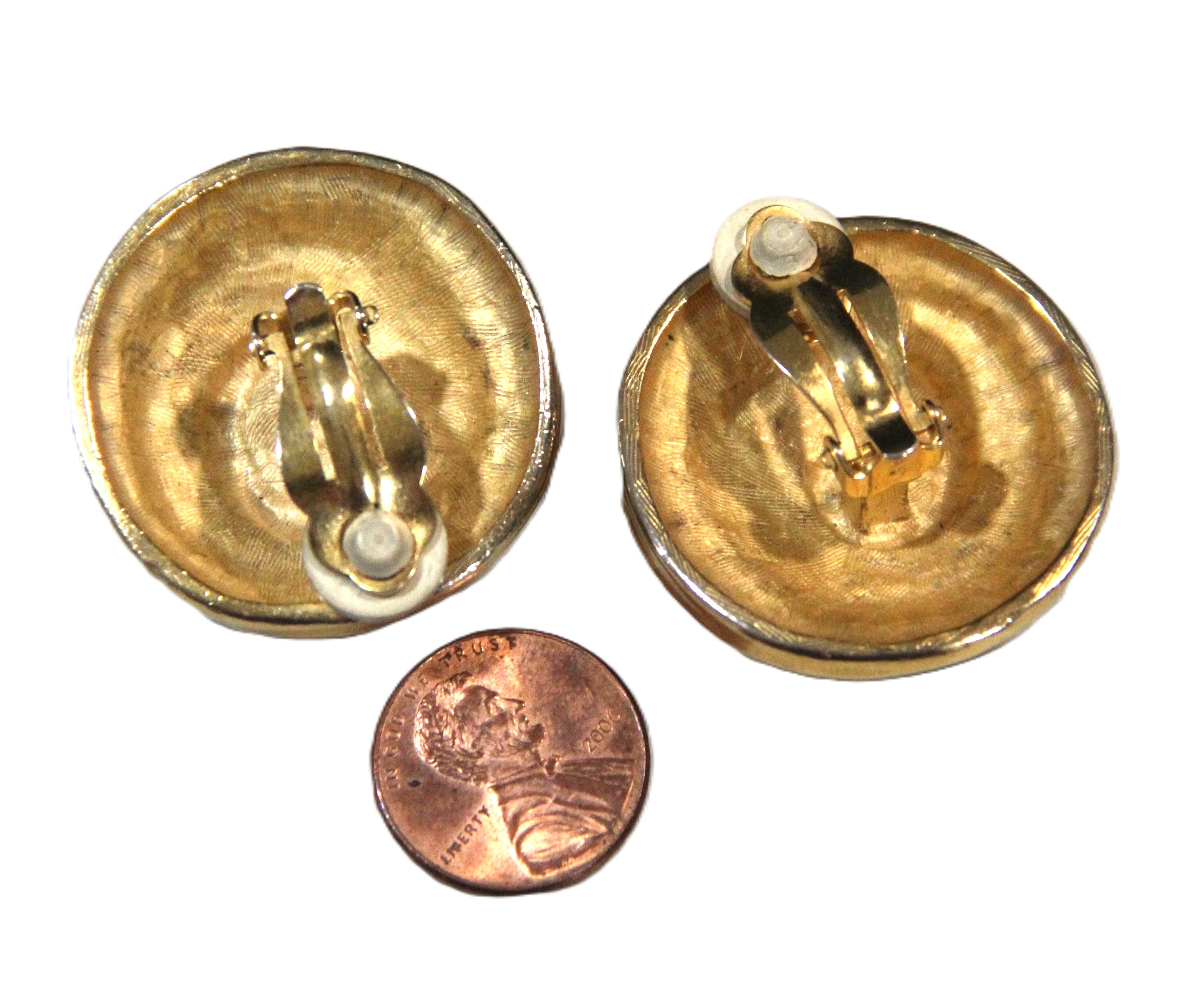 Matte gold vintage earrings