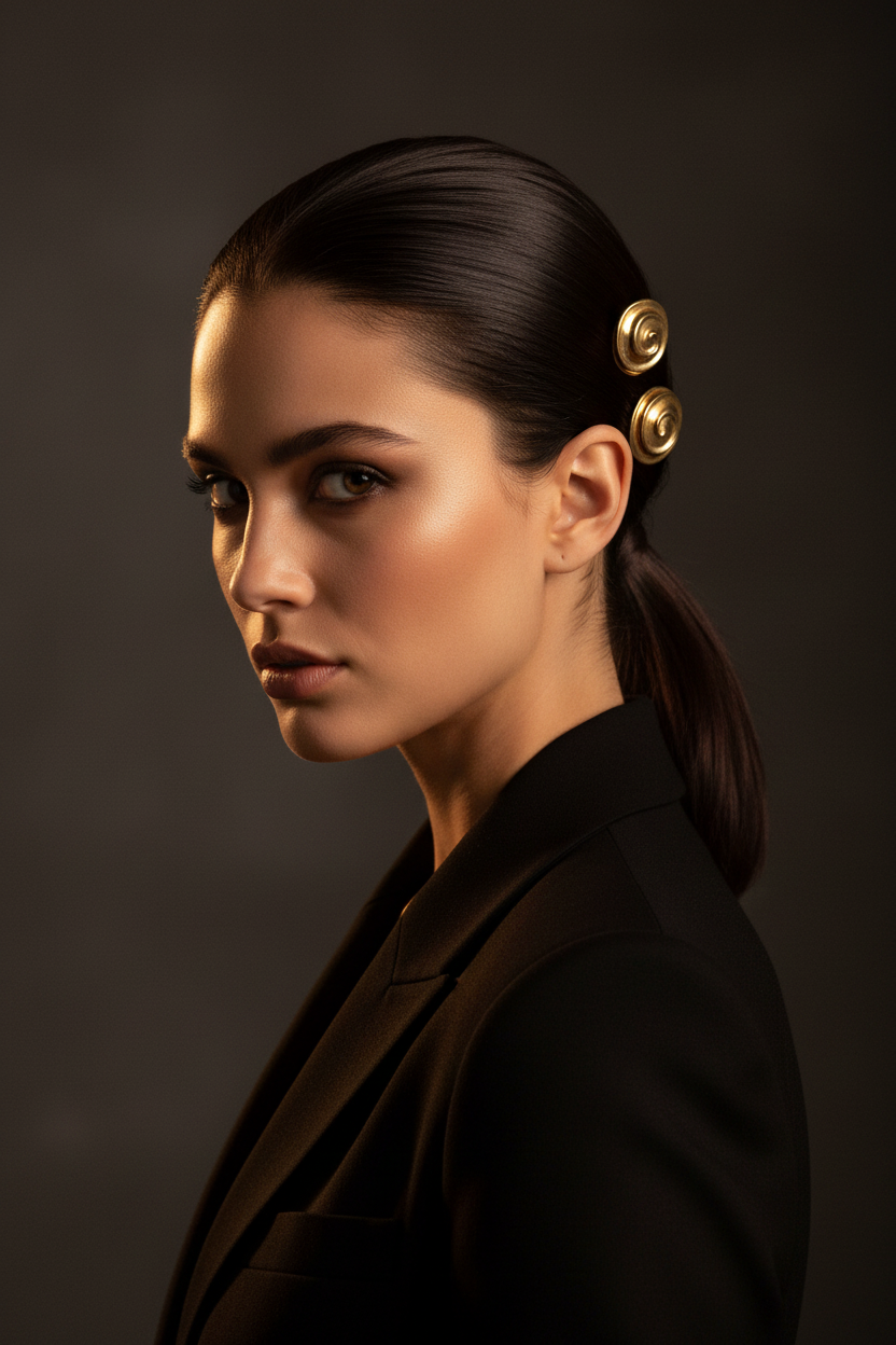 Matte gold vintage earrings