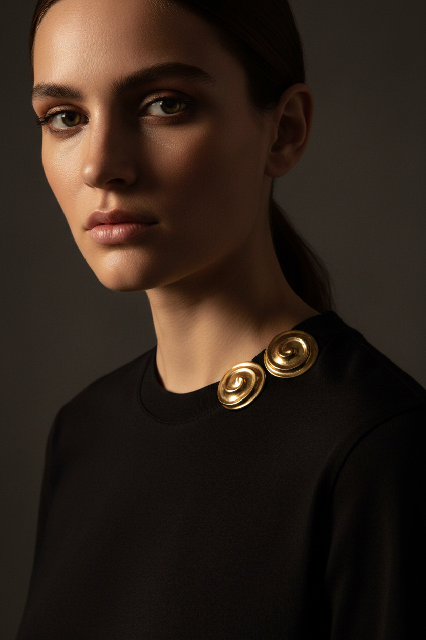 Matte gold vintage earrings