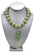 CONTEMPORARY MARTINI OLIVE STATEMENT NECKLACE