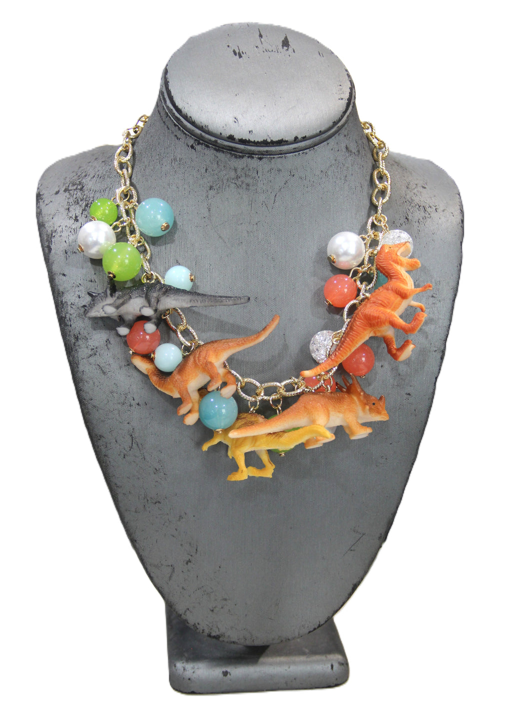 MODERN MAXIMALIST DINOSAUR NECKLACE