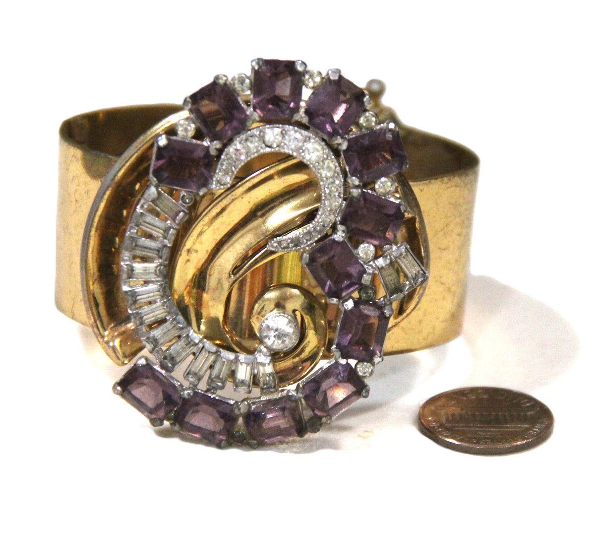 McCLELLAND BARCLAY ART DECO HINGED BRACELET