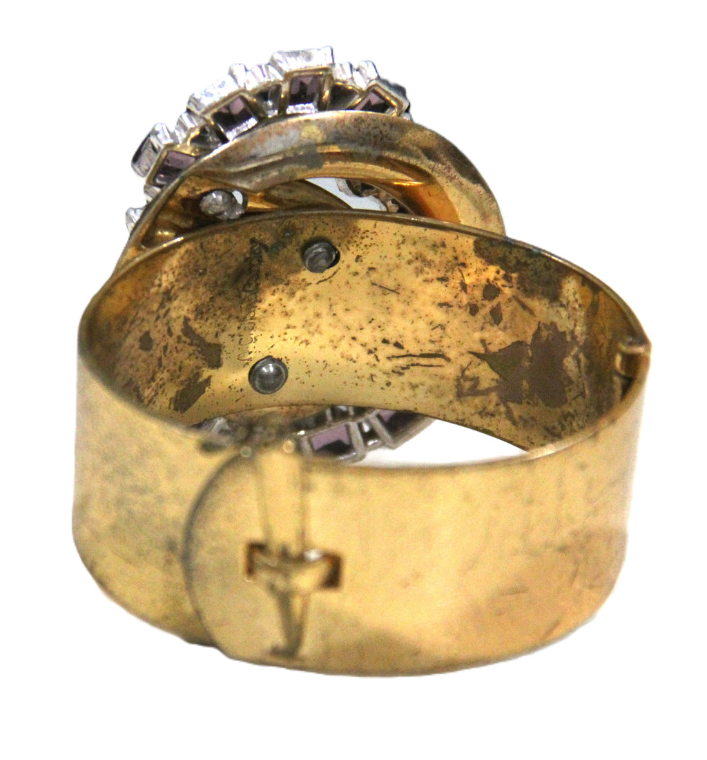 McCLELLAND BARCLAY ART DECO HINGED BRACELET