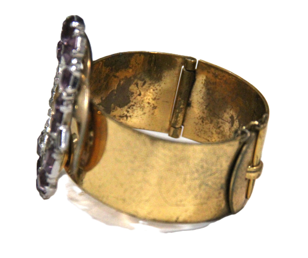 McCLELLAND BARCLAY ART DECO HINGED BRACELET