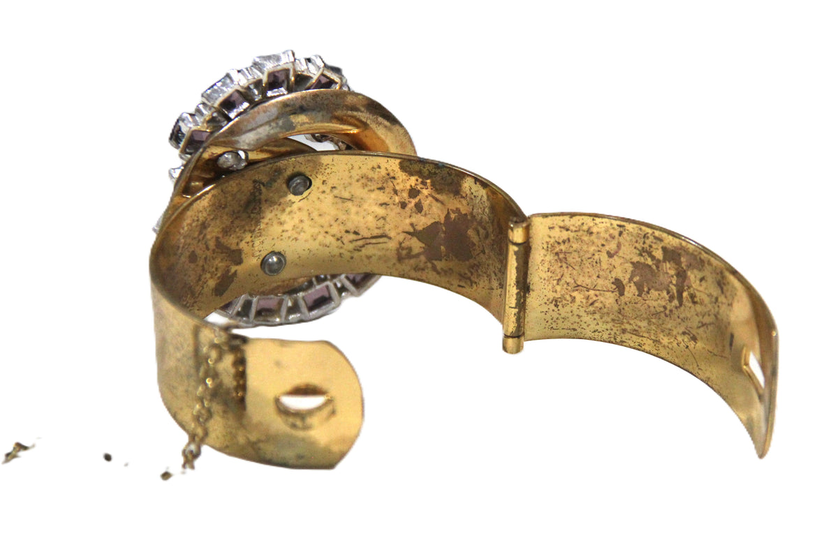 McCLELLAND BARCLAY ART DECO HINGED BRACELET