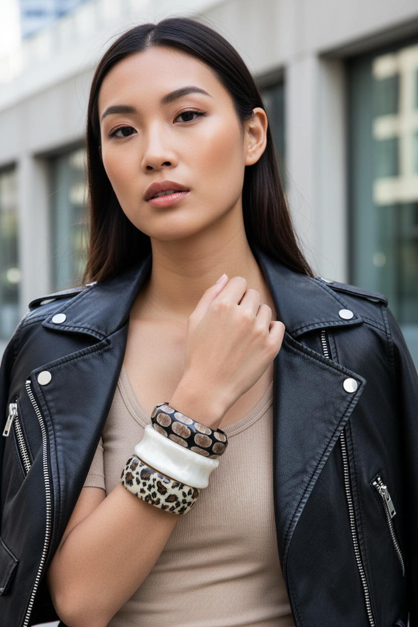 THE "FANCY ANIMAL" BANGLE BRACELET STACK