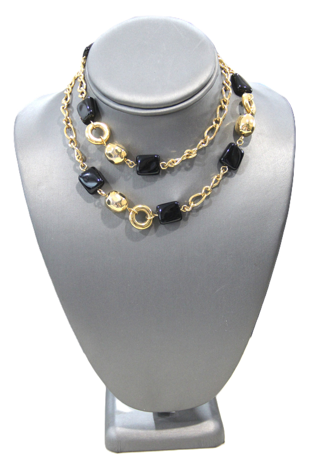 Monet vintage layering chain stattion necklace