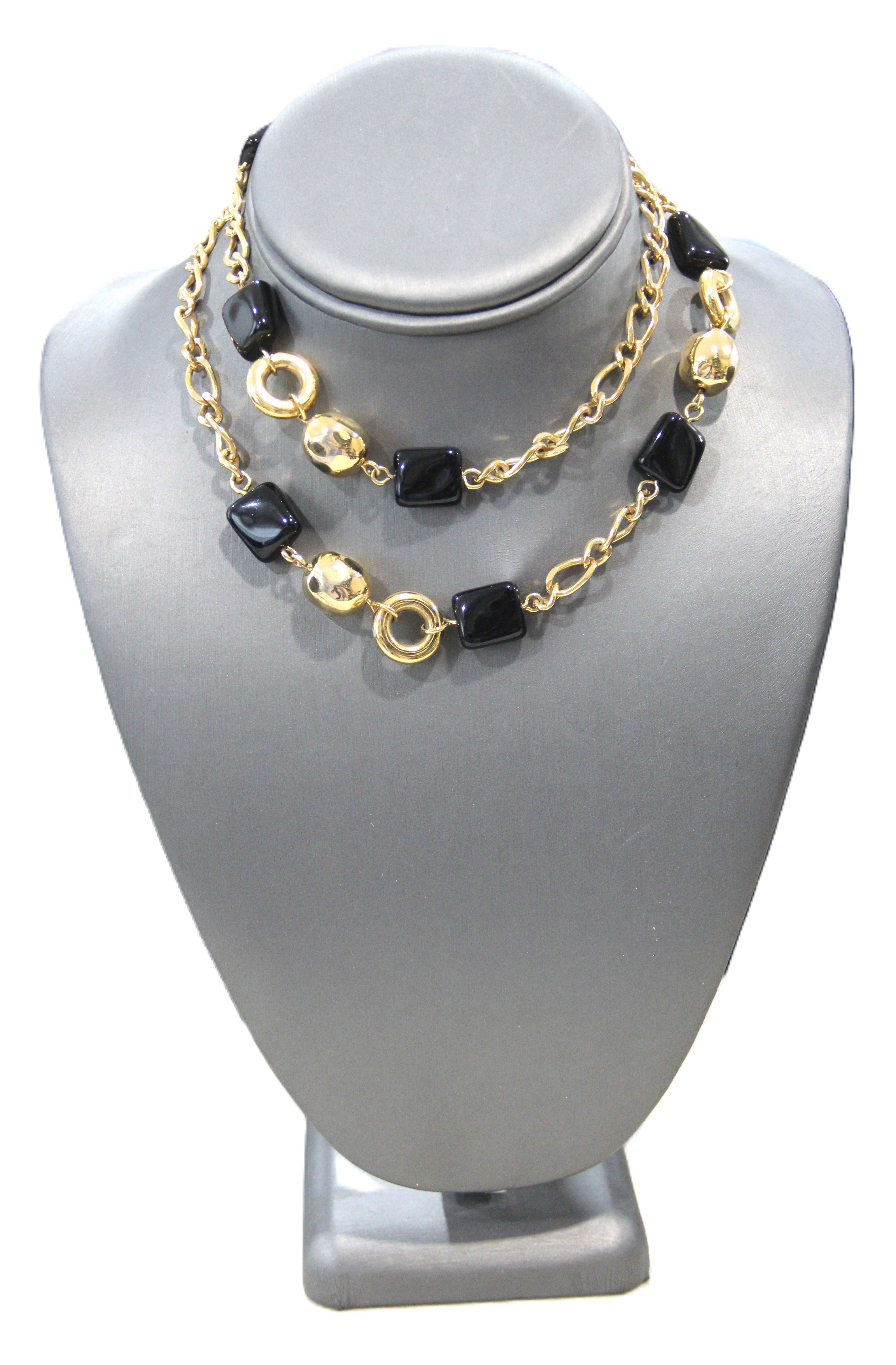 Monet vintage layering chain stattion necklace