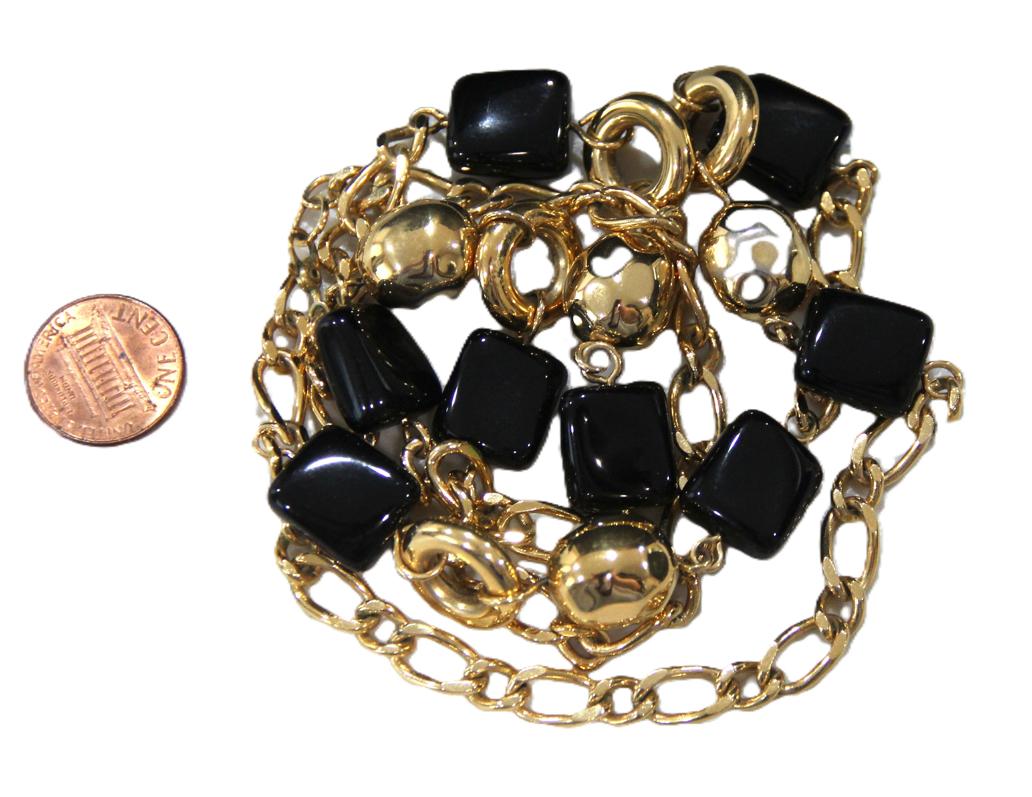 Monet vintage layering chain stattion necklace