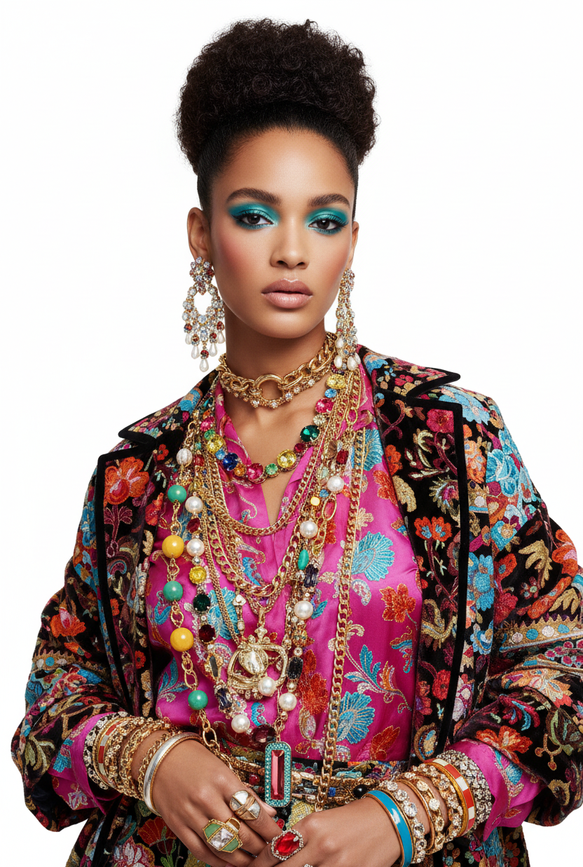 Colorful Glass crystal necklace