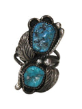 Old Pawn Native American turquoise nugget ring