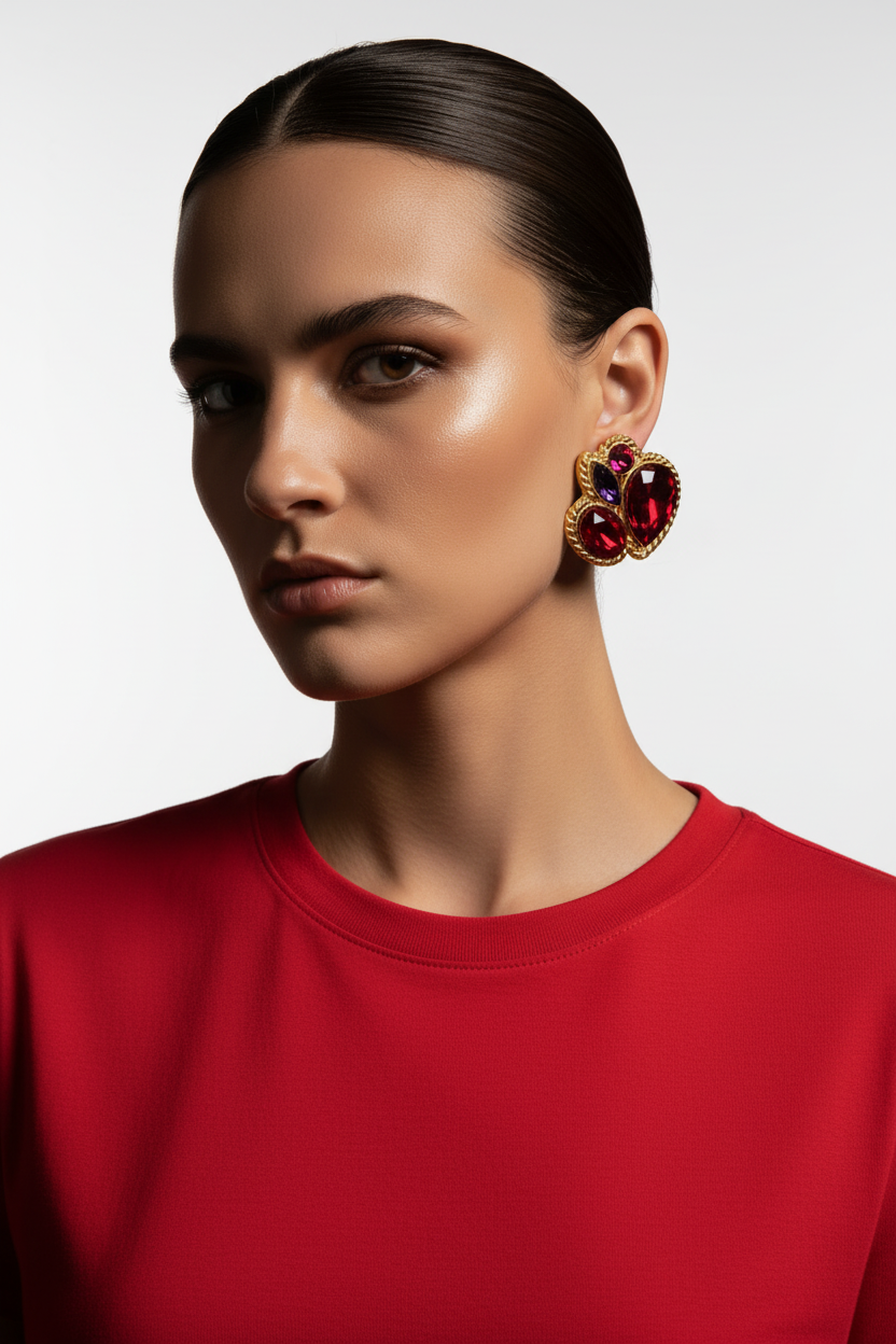 Park Lane vintage glass statement earrings