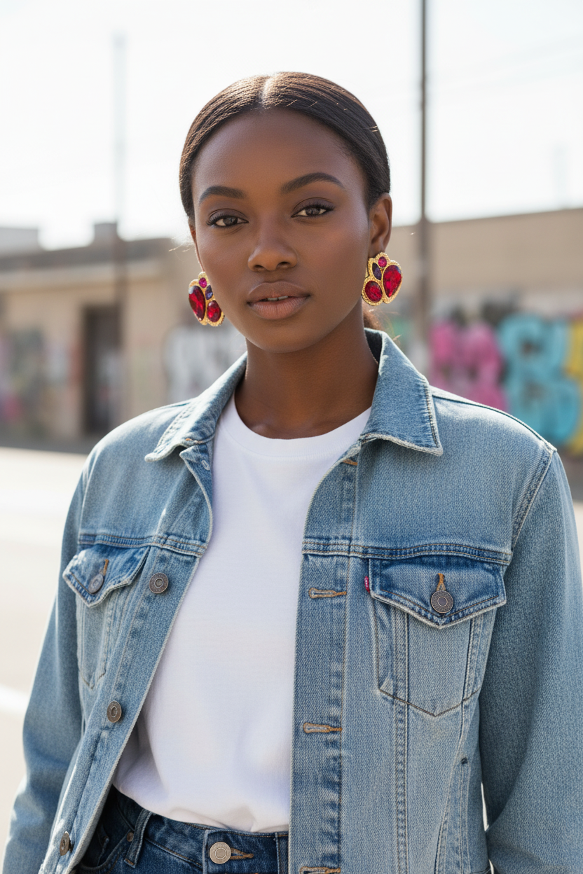 Park Lane vintage glass statement earrings