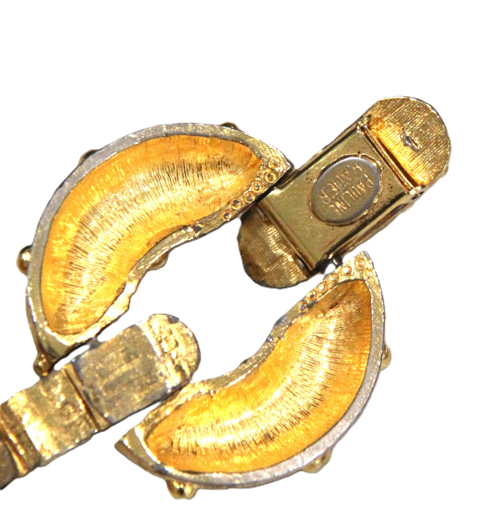 VINTAGE PAULINE RADER BRUTALIST GOLD PLATED BRACELET