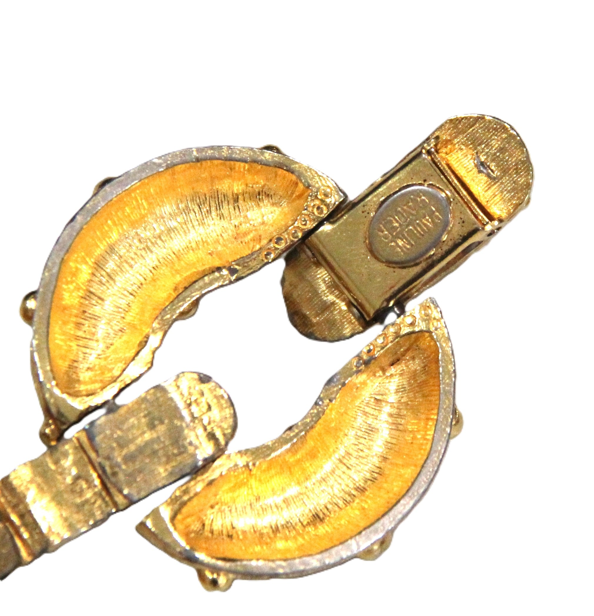 VINTAGE PAULINE RADER BRUTALIST GOLD PLATED BRACELET