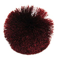 BURGUNDY POM POM CLIP BROOCH
