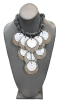 Recycled paper statement necklace possibly iris Apfel Rara Avis