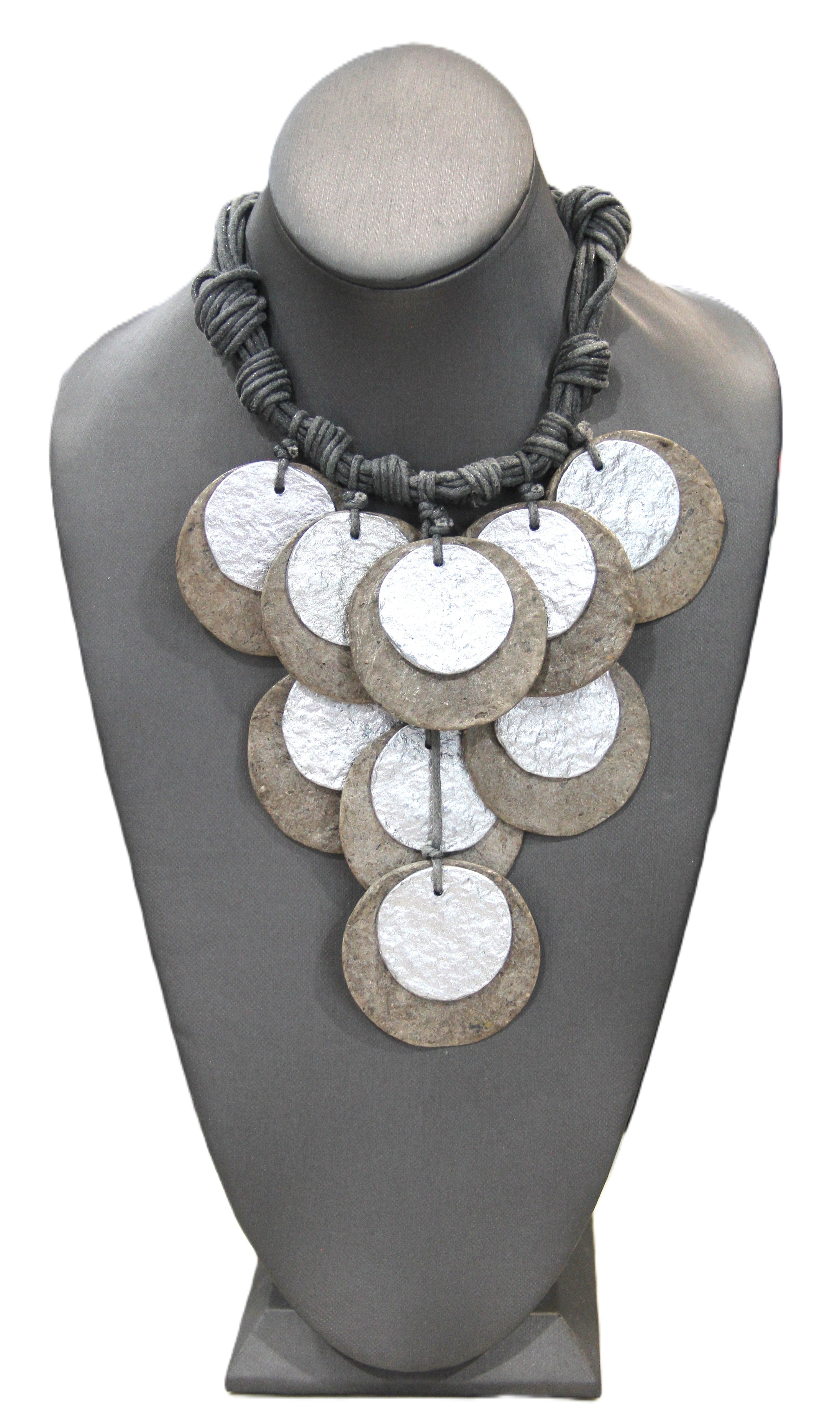 Recycled paper statement necklace possibly iris Apfel Rara Avis