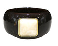 CONTEMPORARY RESIN BANGLE BRACELET - BAILEY'S CREAM CHOCOLATE SQUARE