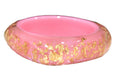 GOLD FOIL PINK MODERN RESIN BANGLE BRACELET