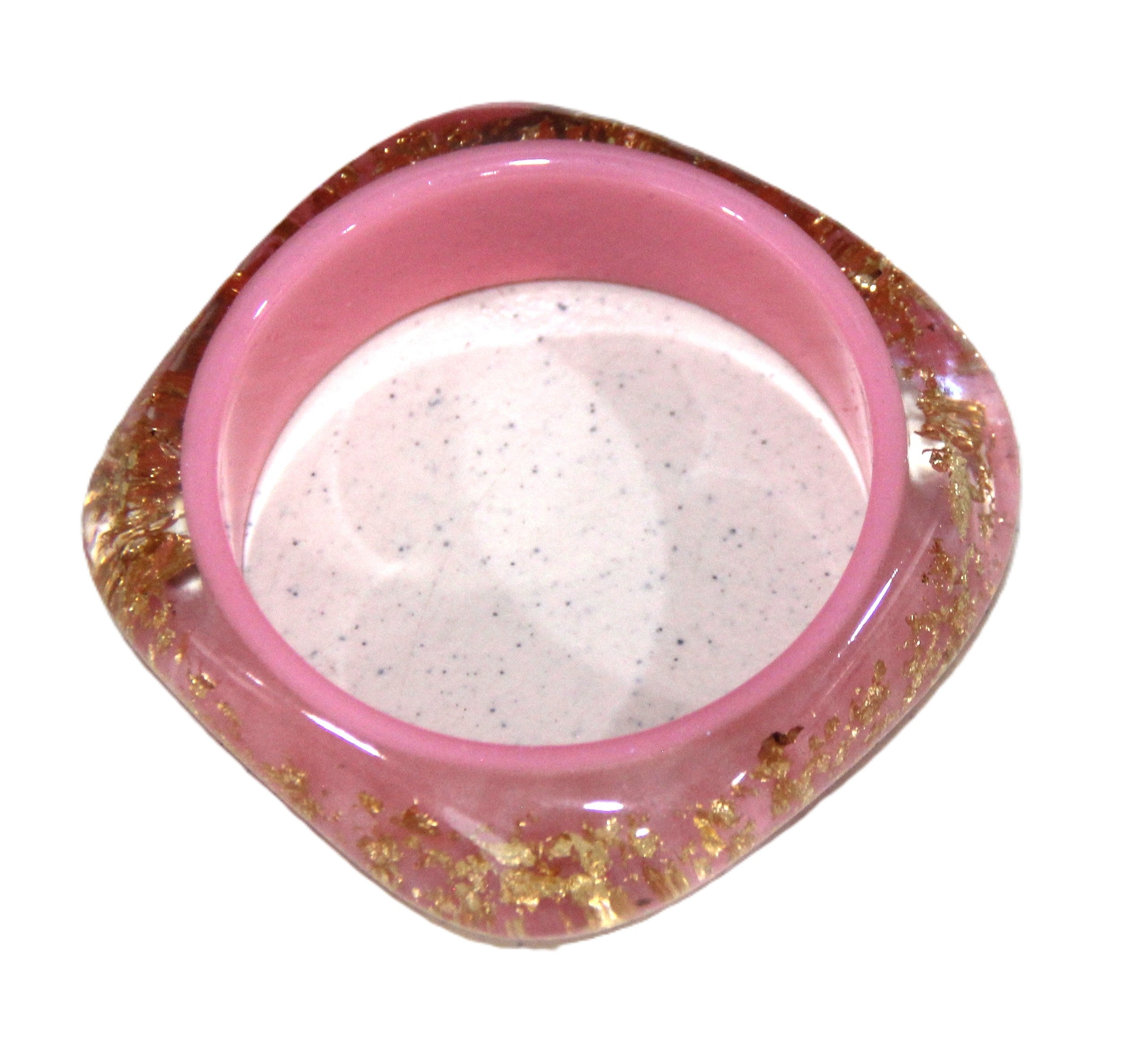 GOLD FOIL PINK MODERN RESIN BANGLE BRACELET