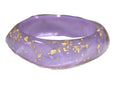 GOLD FOIL PURPLE MODERN RESIN BANGLE BRACELET