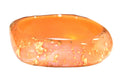 GOLD FOIL PEACHY PINK MODERN RESIN BANGLE BRACELET