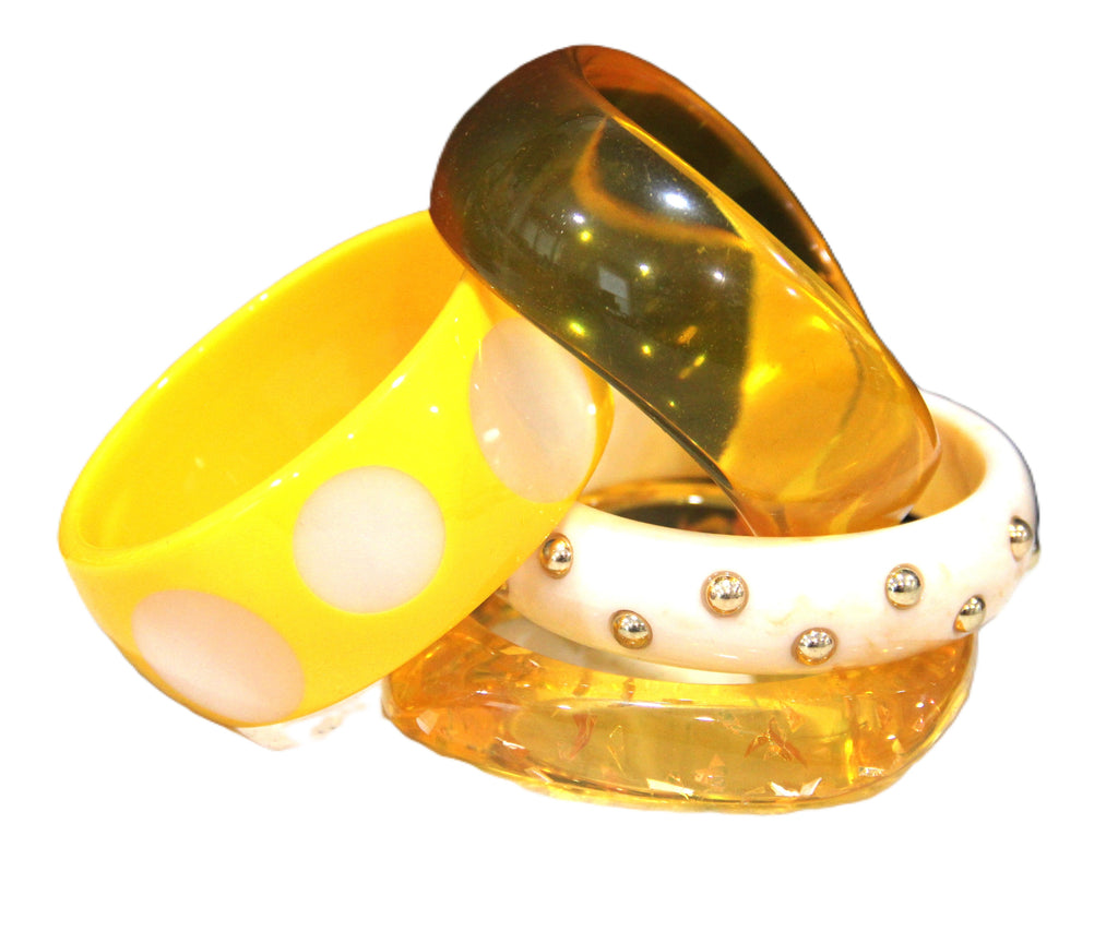 YELLOW BANGLE BRACELET STACK