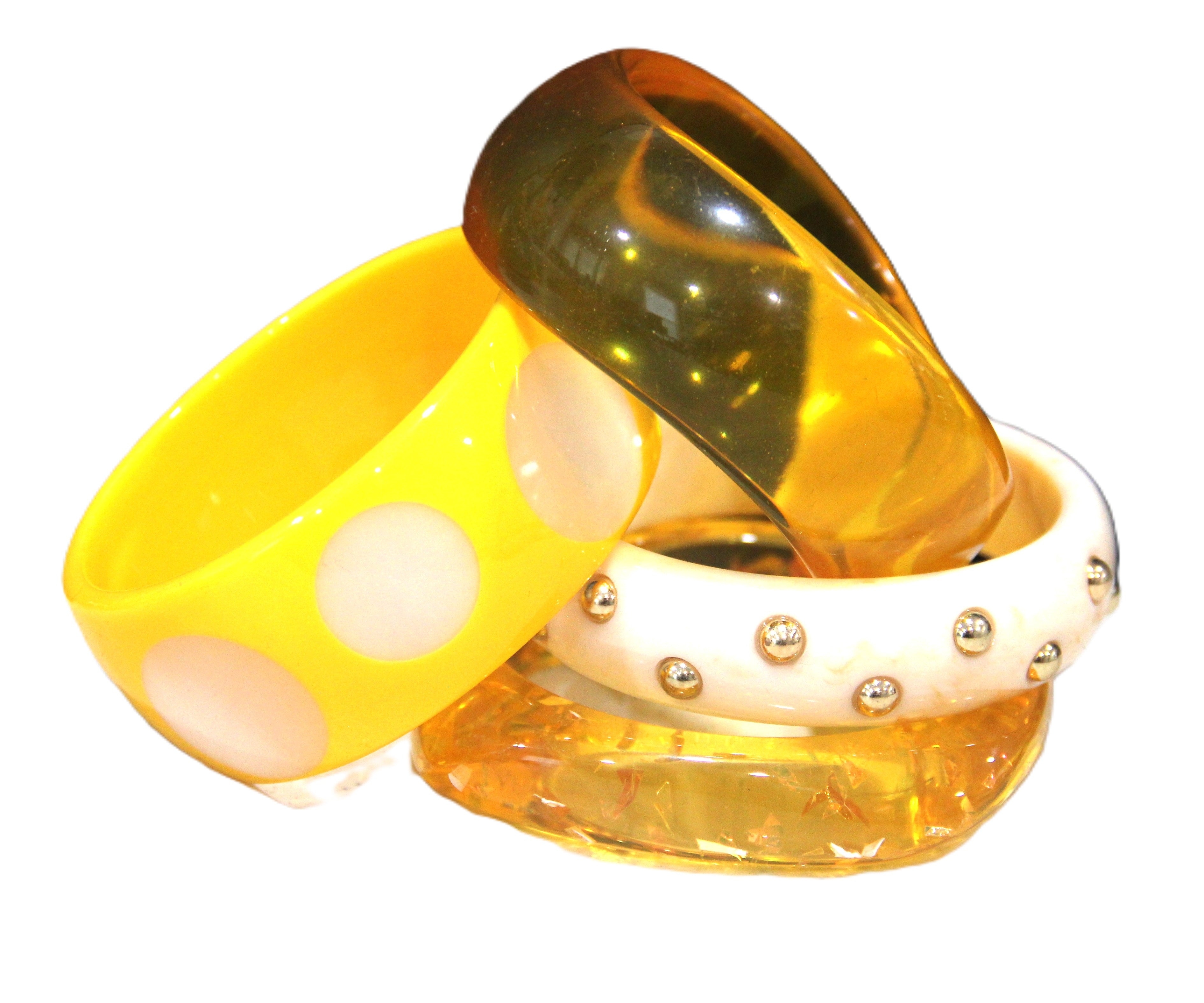 YELLOW BANGLE BRACELET STACK