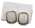 CONTEMPORARY AMBER SWIRL RESIN PIERCED EARRINGS