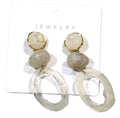 CONTMPORARY RESIN PIERCED EARRINGS